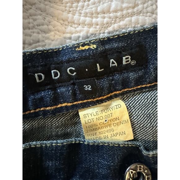 NWT DDC Lab Jeans 32x34, Made In Japan, 100% Cotton, Selvedge, Y2K Wide Leg - Picture 4 of 6